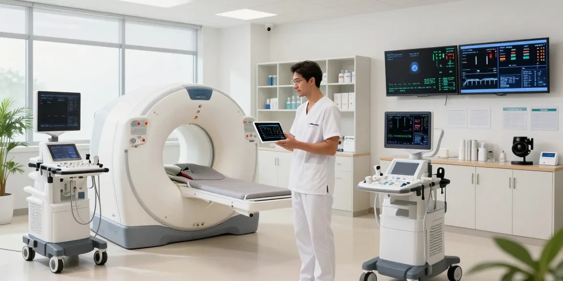 medical equipment edmonton featured in a modern healthcare environment with professionals engaging with advanced technology and diagnostic tools